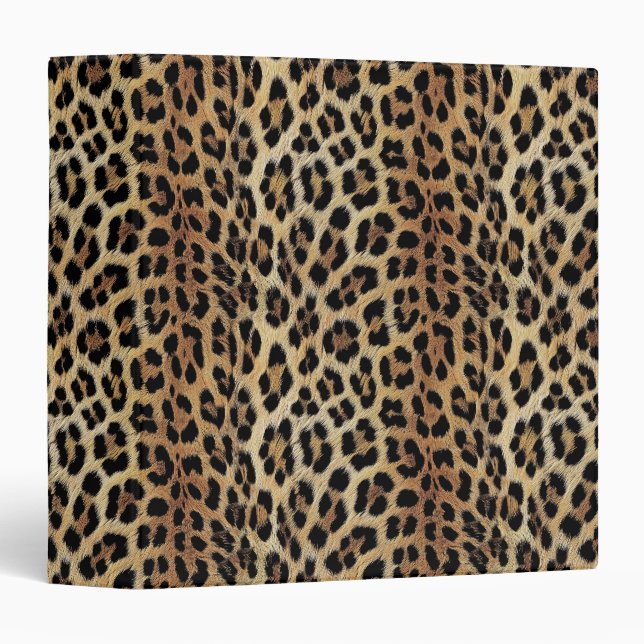 Leopard pattern, tiger, leopard skin, fashionable, 3 ring binder (Front/Spine)