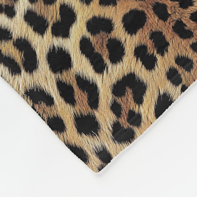 Leopard pattern, tiger, leopard skin, fashionable, fleece blanket (Corner)
