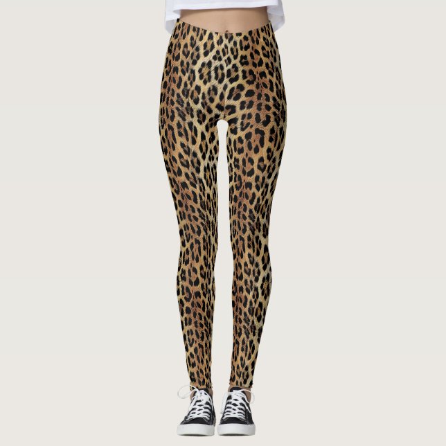 Leopard pattern, tiger, leopard skin, fashionable, leggings (Front)