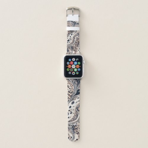  Leopard Pattern with Marbleizing Design Apple Watch Band