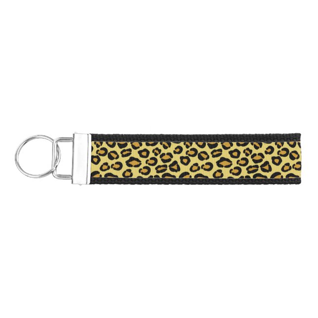 Leopard Pattern Wrist Keychain (Keys on Left)