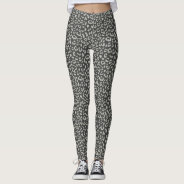 Leopard Patterned Gray On Charcoal Leggings at Zazzle