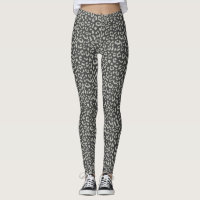 Leopard Patterned Gray on Charcoal
