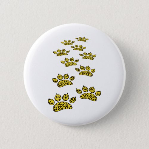 Leopard Paw Print Button