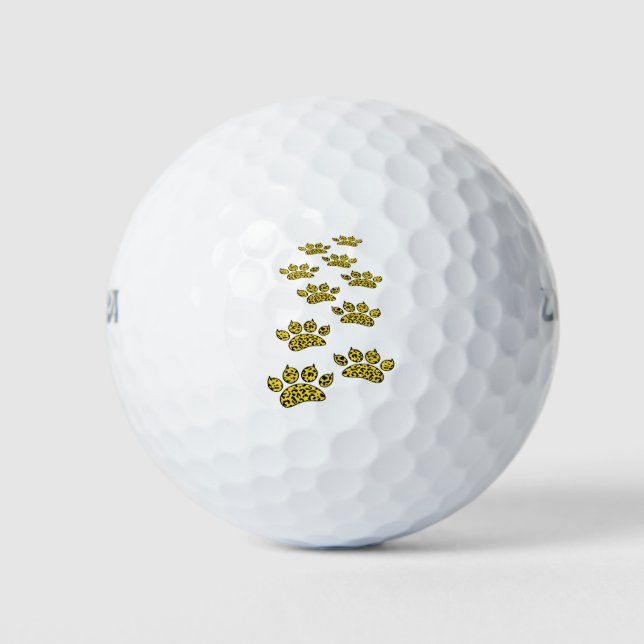 Leopard Paw Print Golf Balls (Front)