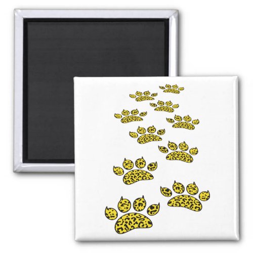 Leopard Paw Print Magnet