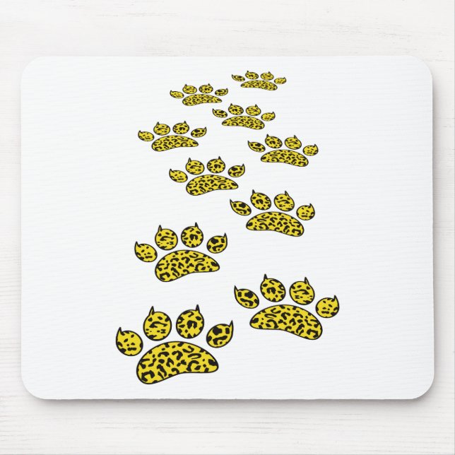 Leopard Paw Print Mouse Pad (Front)