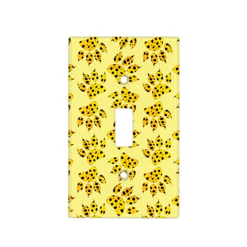 Leopard Paw Print Pattern Light Switch Cover