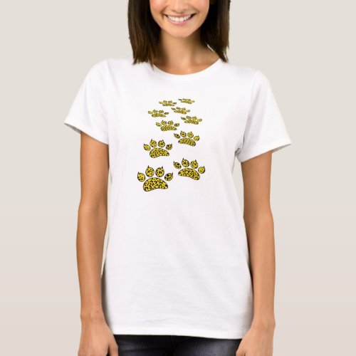 Leopard Paw Print T_Shirt