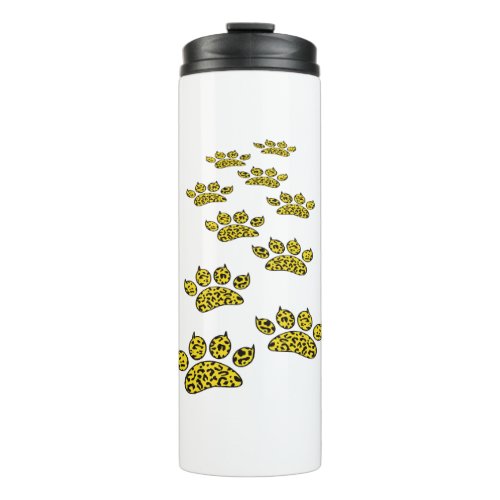 Leopard Paw Print Thermal Tumbler