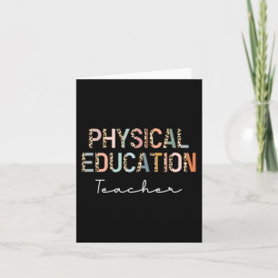 Leopard Pe Teacher Back to School Physical Educati Card