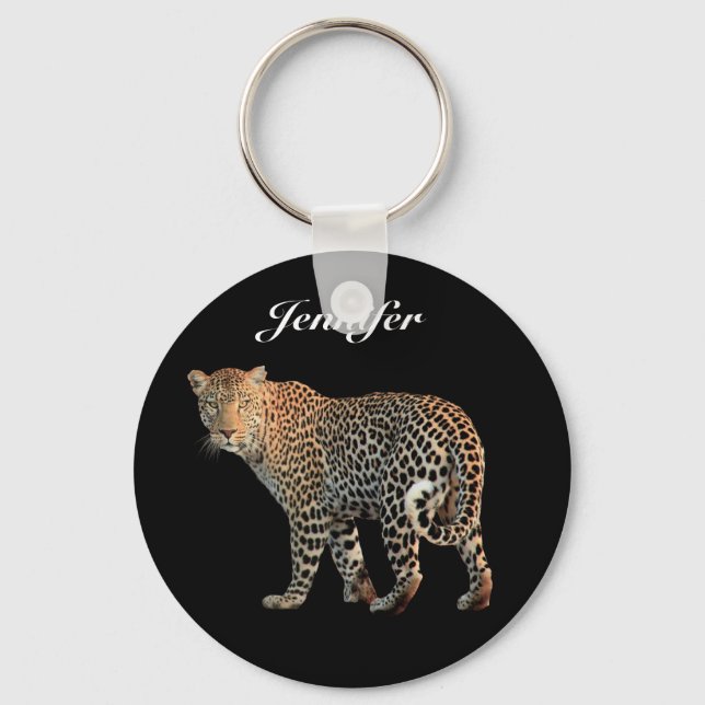 Leopard Personalized Keychain (Front)