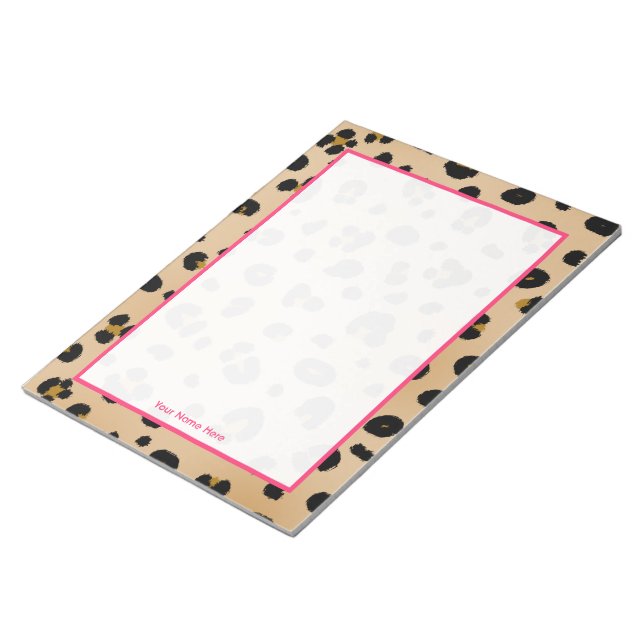 Leopard Personalized Notepad (Angled)