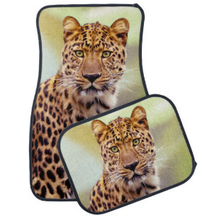 Leopard Photograph Image Car Mat