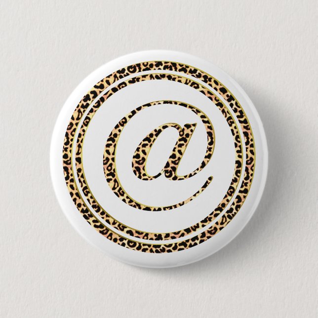 Leopard @ pinback button (Front)