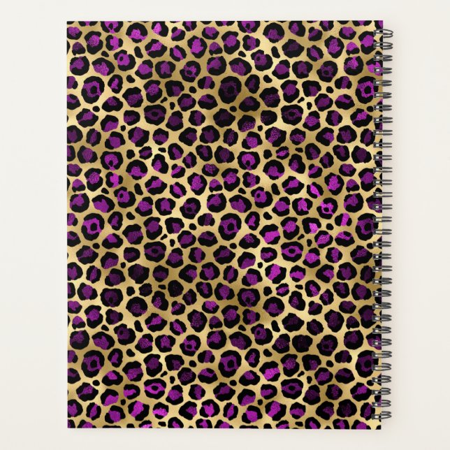 Leopard pink and gold planner (Back)