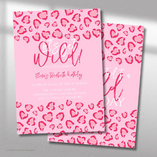 Leopard Pink Birthday Stylish Animal Print Party Invitation