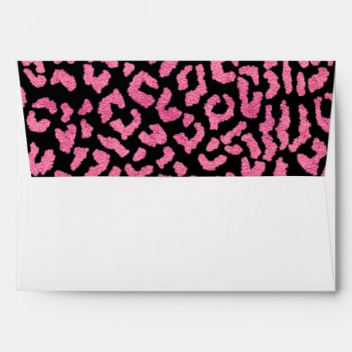 Leopard Pink Black Animal Print Envelope