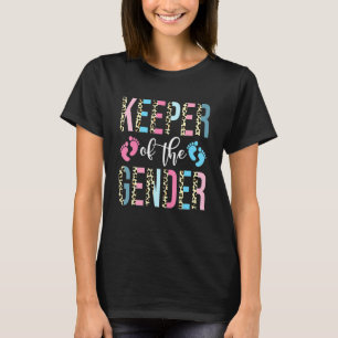 Leopard Pink Or Blue Cute Keeper Of Gender Design T-Shirt