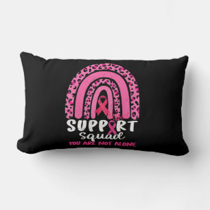 Leopard Pink Rainbow Support Squad Breast Cancer A Lumbar Pillow