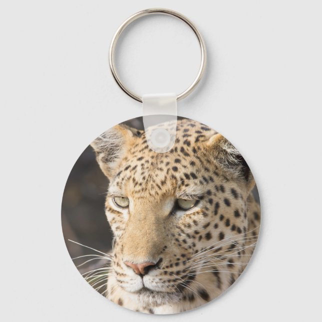 Leopard portrait keychain (Front)