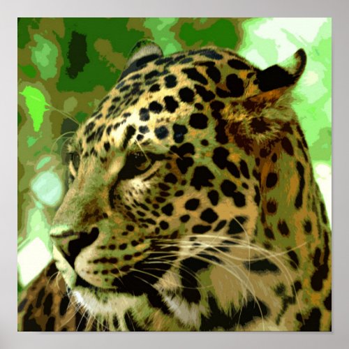 Leopard Poster Print _ Pop Art Wild Animals