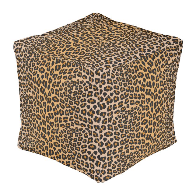 Leopard Pouf (Angled Front)
