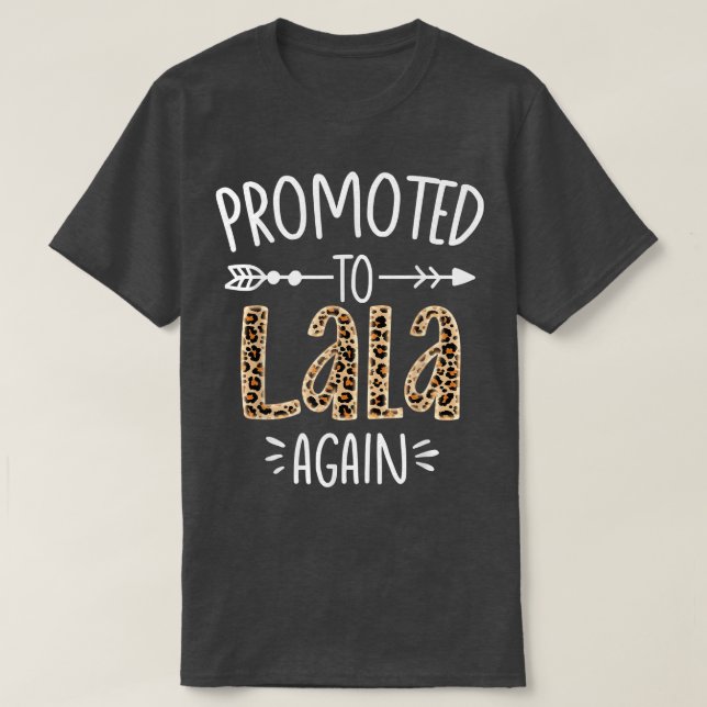 Leopard Pregnancy Announcement Soon To Be Lala Aga T-Shirt (Design Front)