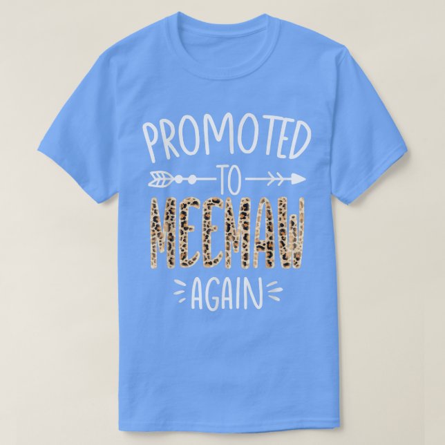 Leopard Pregnancy Announcement Soon To Be Meemaw A T-Shirt (Design Front)