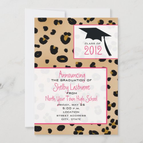 Leopard Print 2012 Graduation Announcement