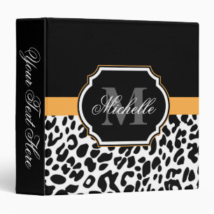 Leopard Print 3 Ring Binder