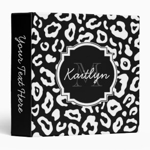 Leopard Print 3 Ring Binder