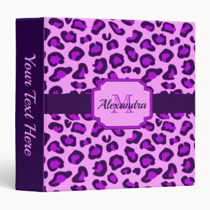 Leopard Print 3 Ring Binder