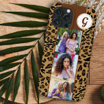 Leopard Print 3 Square Photos Brown Monogrammed iPhone 13 Pro Max Case<br><div class="desc">Monogrammed Leopard print phone case personalized with 3 of your photos. The photo template is set up to display your pictures in square instagram format and you can also add your initials. If you have any problems with placement of your pictures, try cropping to a square before uploading. Designed for...</div>
