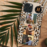 Leopard Print 3 Square Photos Natural Monogrammed iPhone 13 Pro Max Case<br><div class="desc">Monogrammed Leopard print phone case personalized with 3 of your photos. The photo template is set up to display your pictures in square instagram format and you can also add your initials. If you have any problems with placement of your pictures, try cropping to a square before uploading. Designed for...</div>