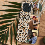 Leopard Print 3 Vertical Photo Natural iPhone 13 Pro Max Case<br><div class="desc">Leopard print phone case personalized with 3 of your photos. The photo template is set up to display your pictures in vertical portrait format. Designed for the iPhone 13 Pro Max but will fit many other models. If you choose a different model check the design still looks great in the...</div>