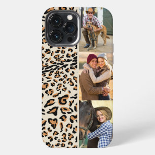 Leopard Print 3 Vertical Photo Natural iPhone 13 Pro Max Case