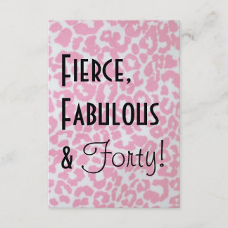 Leopard Print 40th Birthday Invitation