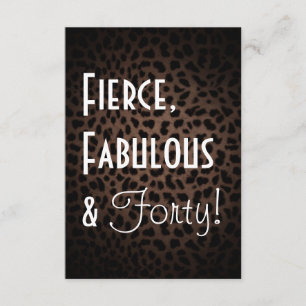 Leopard Print 40th Birthday Invitation