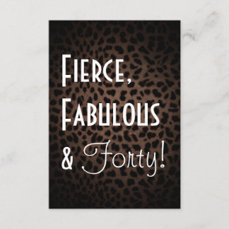 Leopard Print 40th Birthday Invitation