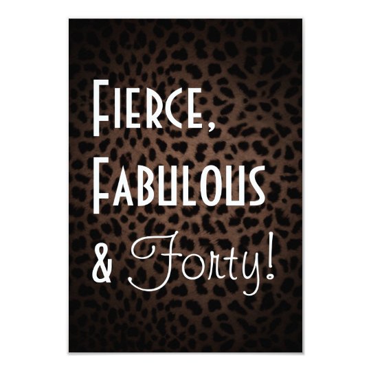 Leopard Print 40th Birthday Invitation Zazzle