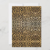 Leopard Print 50 and Fabulous Modern Birthday Invitation (Back)