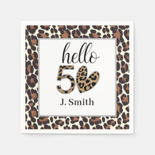 Leopard print 50th Birthday  Napkins