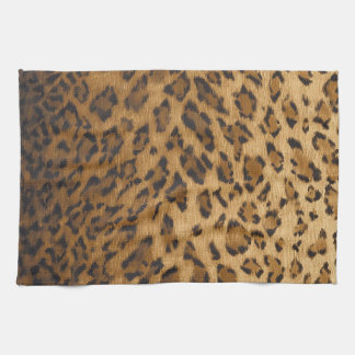 Leopard Print A monogram initials Kitchen Towel