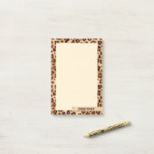 Leopard Print Add Your Name Personalized Post-it Notes (On Desk)