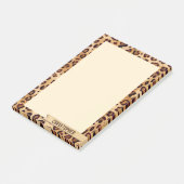 Leopard Print Add Your Name Personalized Post-it Notes (Angled)