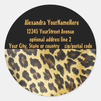 Leopard Print Address Labels by Rebecca_Reeder at Zazzle