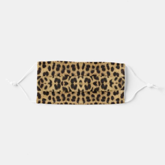 Leopard Print Adult Cloth Face Mask (Front, Folded)