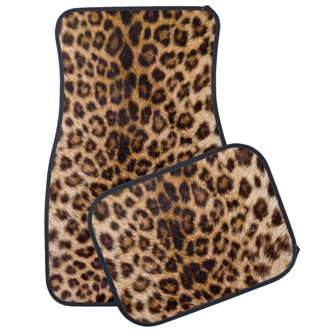 Leopard Print African Cat Prints Car Mat (Set)