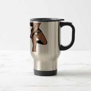 leopard print african pin up travel mug